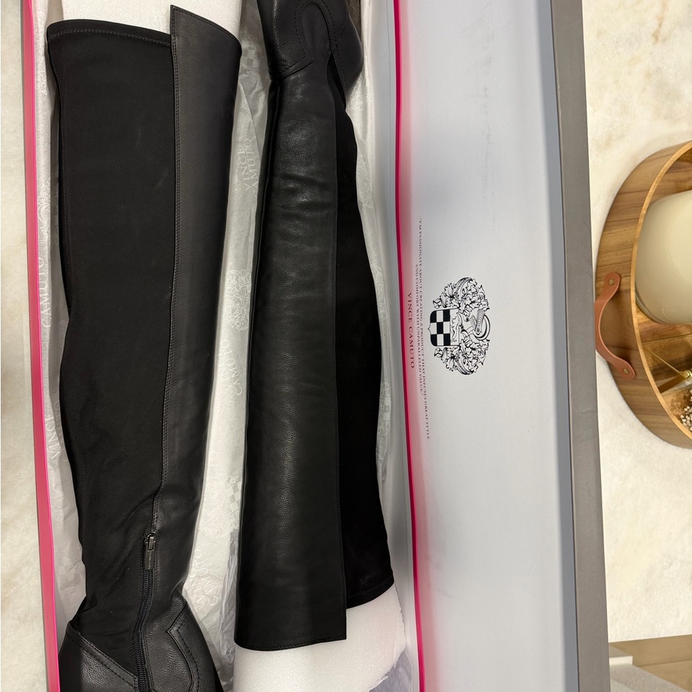 Vince Camuto Black Over the Knee Boots